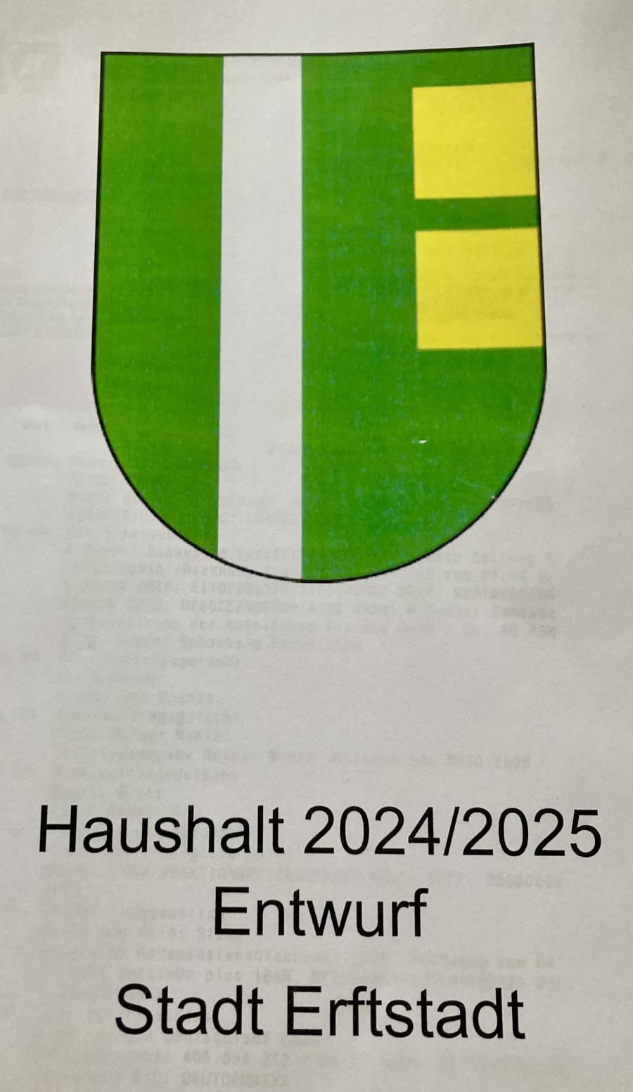 Haushaltsentwurf Stadt Erftstadt